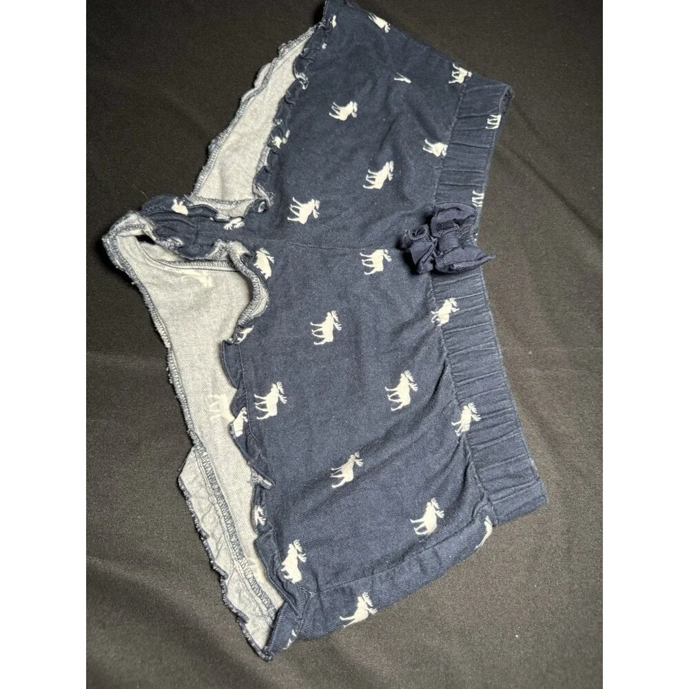 Y2K Abercrombie & Fitch Moose Micro Sleep Pajama Shorts Medium - Picture 3 of 7